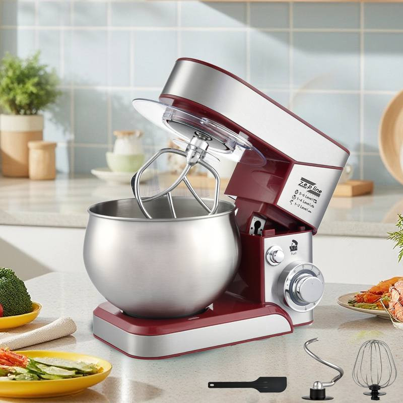 Тестомес миксер 3 в 1 Zepline ZP-105 Red 3500 Вт 6 л красный Київ - зображення 3