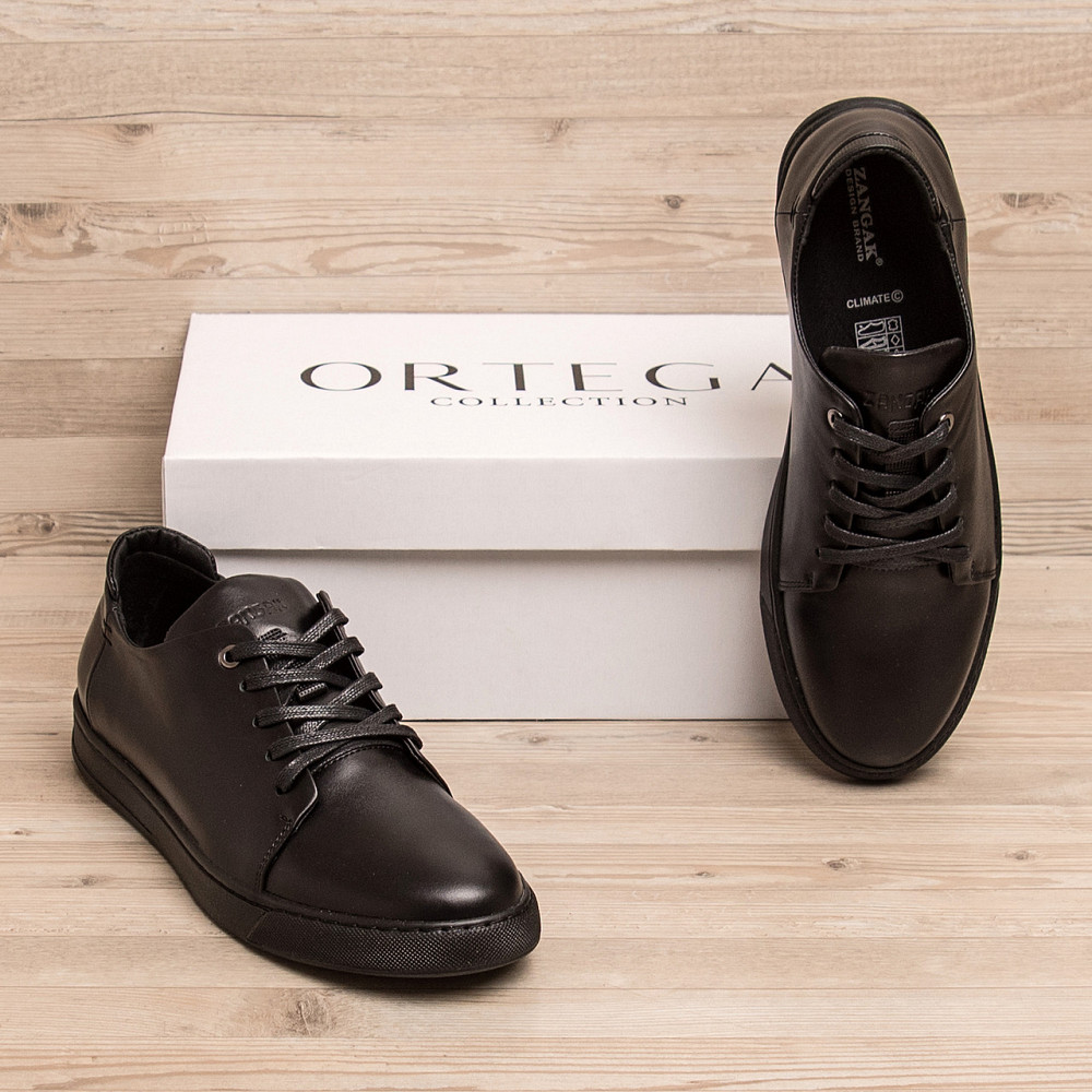 Мужские кожаные кеды ZG  Black Київ - зображення 5