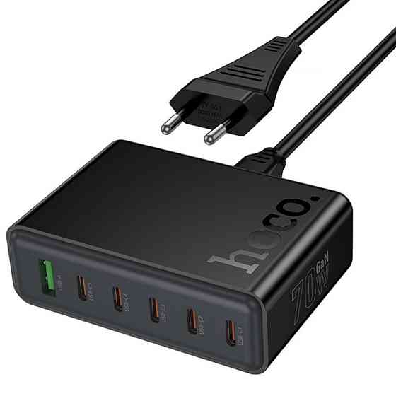 СЗУ Hoco C152A Modern PD70W 6in1 (5USB-C и 1USB-A) Херсон