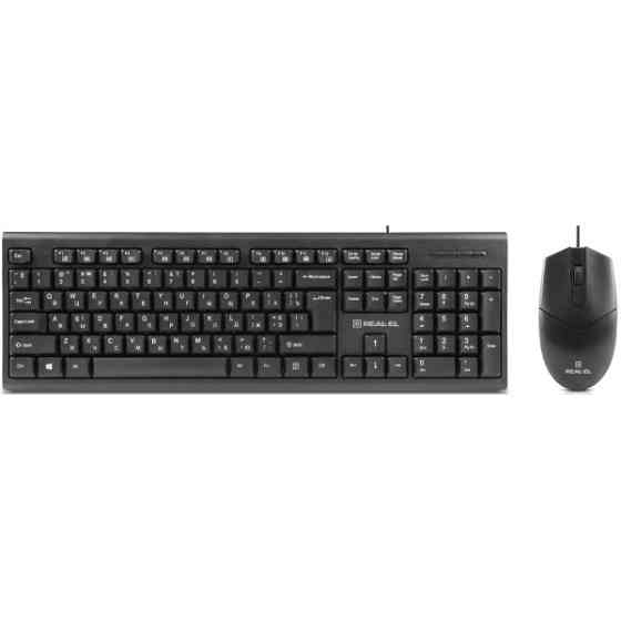Комплект (клавіатура, мишка) REAL-EL Kit 511 Black (EL123100052) Харків