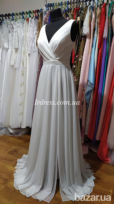 Белое блестящее платье на свадьбу, роспись, выпускной Киев - изображение 7