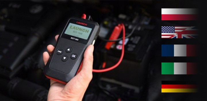 Цифровой тестер-измеритель для батарей и аккумуляторов с LCD-дисплеем 12 В LAUNCH BST-560 Харків - зображення 7