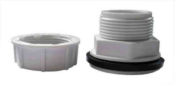 Штуцер ПЭТ 1/2 дюйма белый с заглушкой Київ