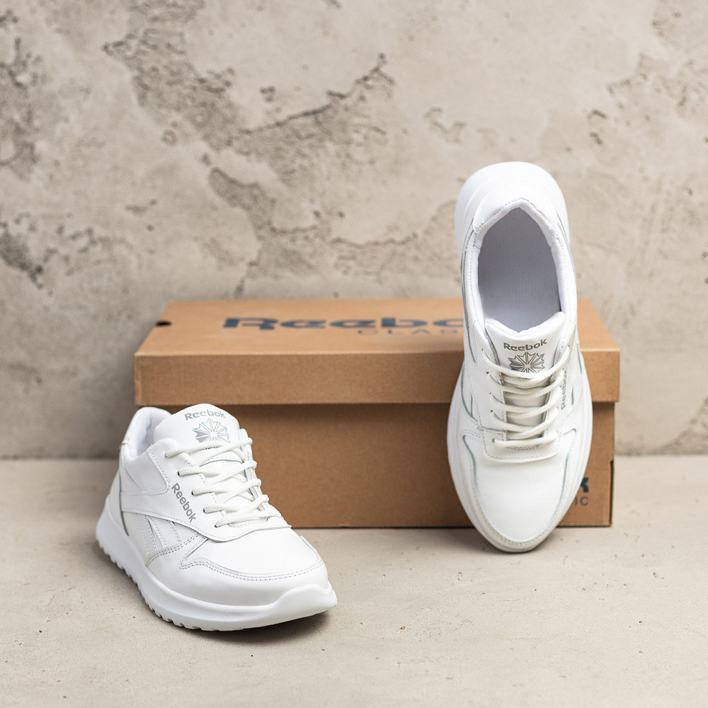 Подростковые кожаные кроссовки Classic White Pearl Київ - зображення 9