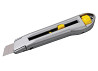 Нож строительный MASTERTOOL с отломным лезвием 18 мм металлический с двойным фиксатором 17-0078 Харків