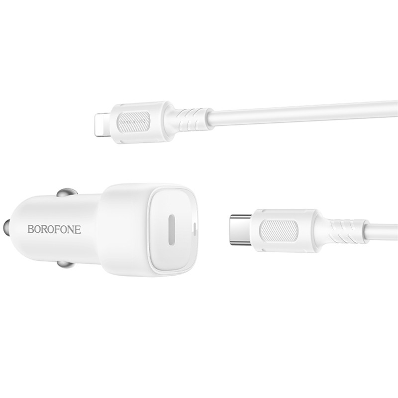 АЗУ Borofone BZ34A Cloud PD20W (1USB-C) + кабель Type-C to Lightning Херсон - зображення 4