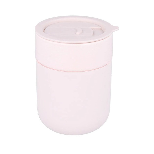Кухоль з кришкою для кави Cute Travel Mugs 295-Pink 295 мл рожева Київ - зображення 1