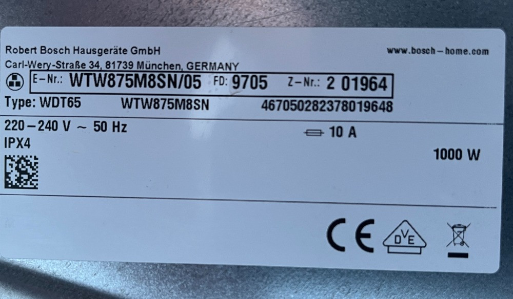 Сушка Bosch Serie8 з тепловим насосом 1000Вт ідеальний стан Бережани - зображення 5