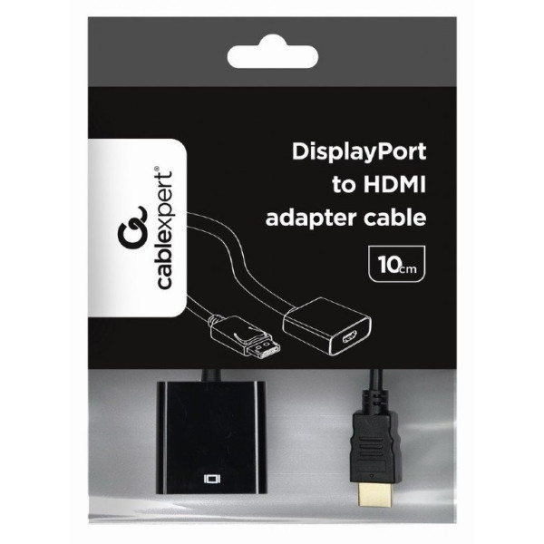 Перехідник Cablexpert mini DisplayPort-HDMI, 0.15м, Чорний (A-mDPM-HDMIF-02) Харьков - изображение 2