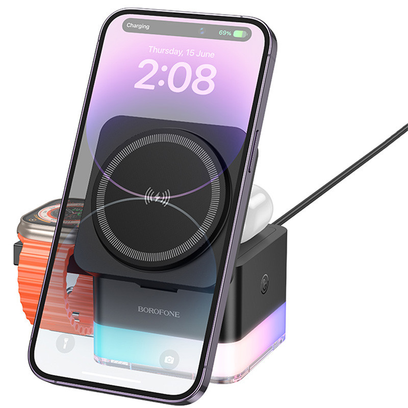 БЗУ Borofone BQ34 Square 3in1 15W Херсон - зображення 2