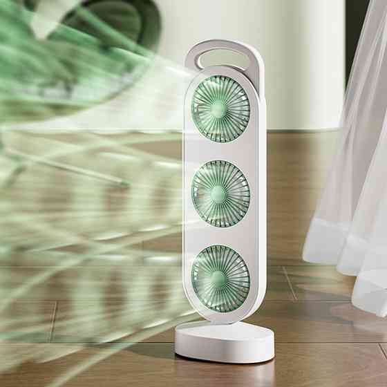 Настольный вентилятор Three Head Fan 1200 mAh Херсон