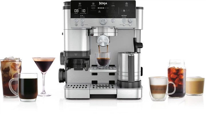 Кофеварка рожковая NINJA Luxe Cafe Essential ES601EU 1650 Вт серебристая Київ - зображення 10