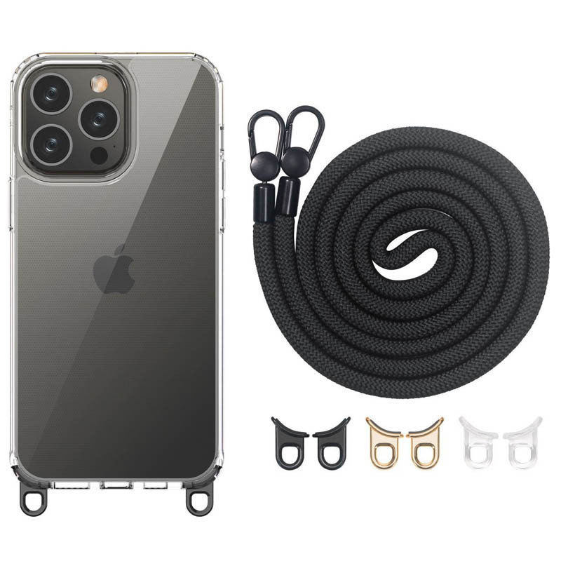 Чехол TPU Transparent with Straps для Apple iPhone 13 Pro Max (6.7") Херсон - изображение 1