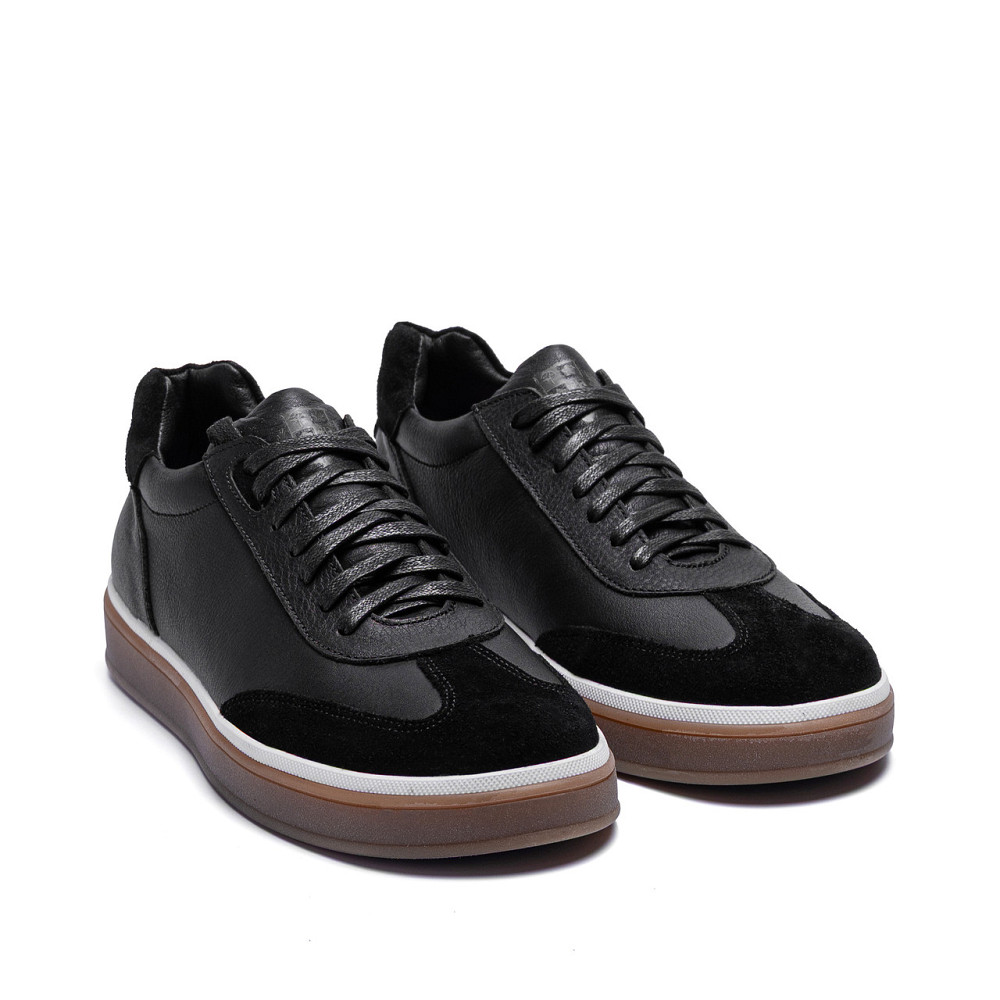 Мужские кожаные кроссовки Classic Black Київ - зображення 4