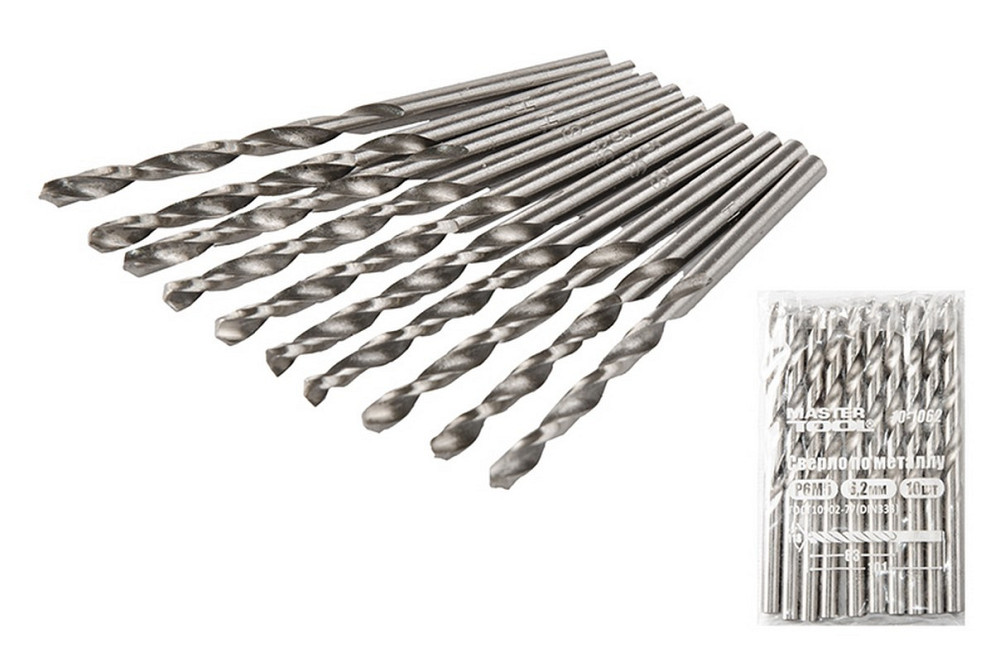Сверло для металла MASTERTOOL HSS 6.2х101 мм WHITE 10-1062 Харьков - изображение 1