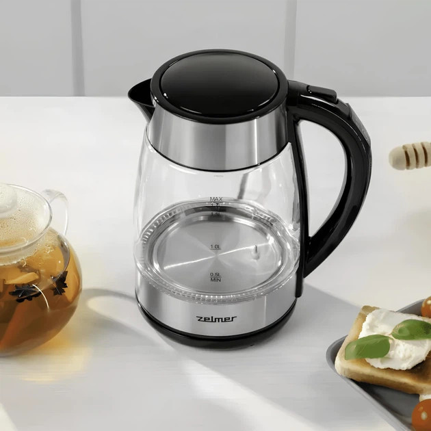Электрочайник Zelmer ZCK8026 1,7 л серебристый Киев - изображение 4