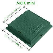 Люк смотровой полимерпесчанный квадратный 300х300 мм Київ - зображення 1