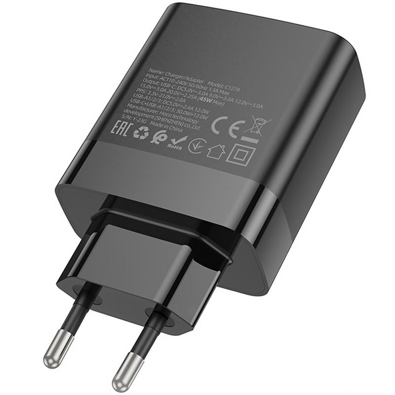 СЗУ Hoco C127A Intelligent PD45W (3USB-A/1C) Херсон - зображення 7