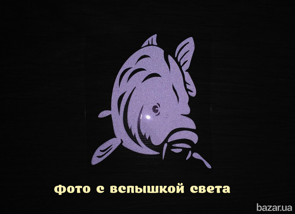 Наклейка на авто Карп Чёрная Борисполь - изображение 6