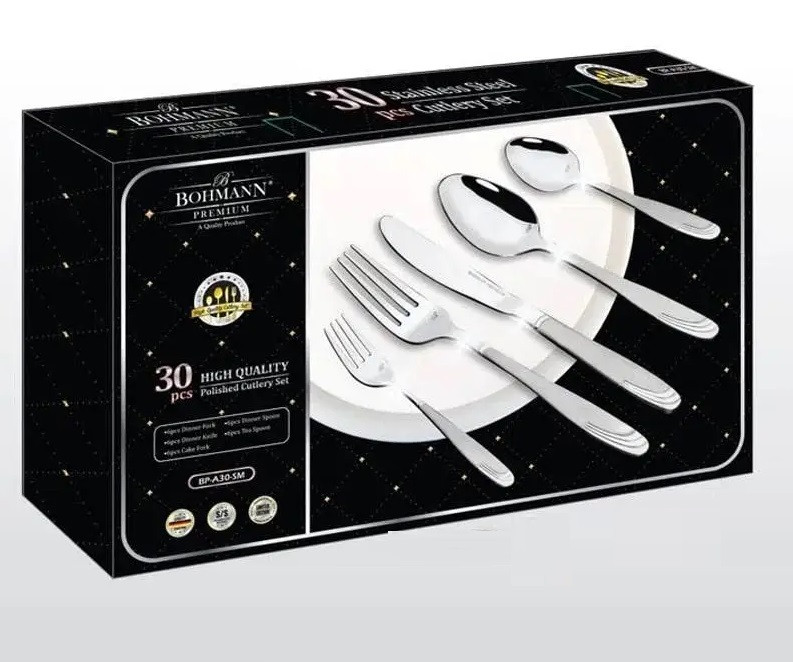 Набір столових приладів Bohmann BP-A30-SM 30 предметів Київ - зображення 1