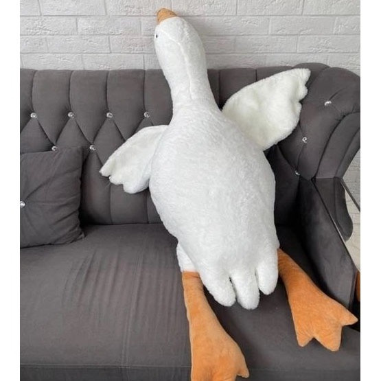 Гігантська м'яка плюшева іграшка Гусь-обіймусь 110 см білий подушка Гусь-обіймашка Львов - изображение 6