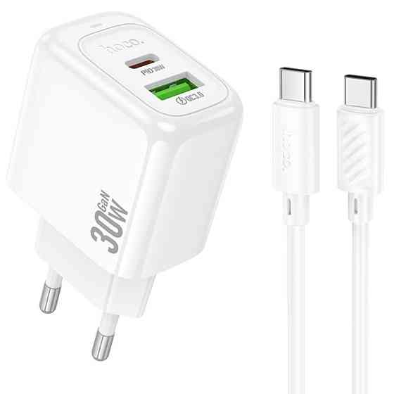 СЗУ Hoco CS55A Surplus PD30W+QC3.0 (1USB-A/1C) + кабель Type-C to Type-C Херсон