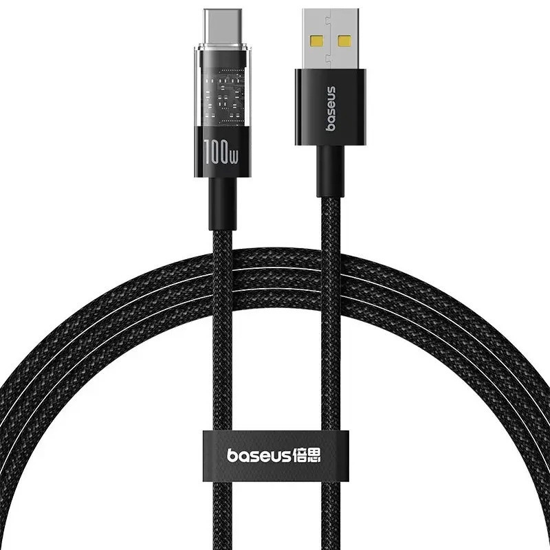 Дата кабель Baseus Gem Fast Charging USB to Type-C 100W (1m) (P10373002211) Херсон - зображення 1