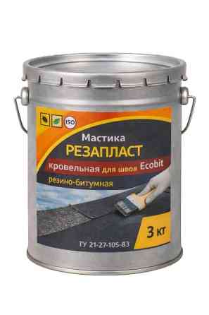 Мастика РЕЗАПЛАСТ Ecobit ведро 3,0 кг кровельная для швов резино-битумная ТУ 21-27-105-83 Дніпро
