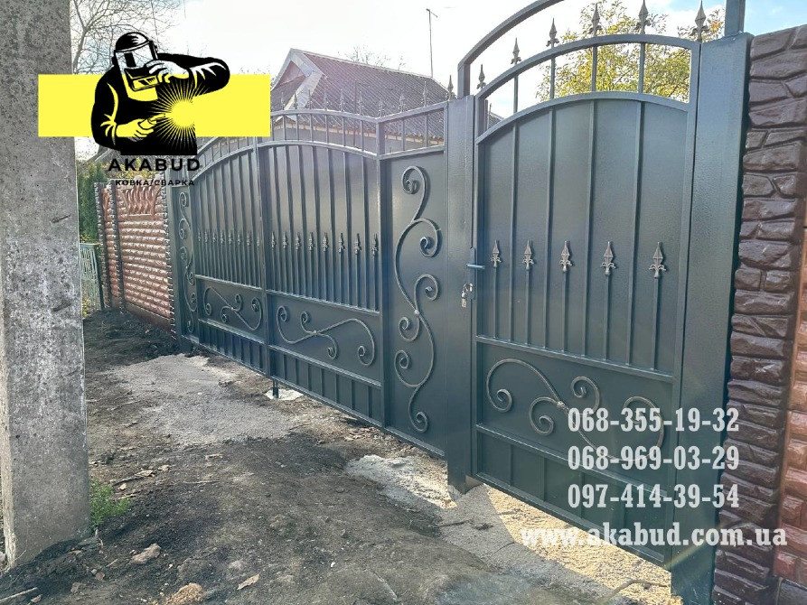 Ворота відкотні з хвірткою (промислові) для дому та бізнесу Кривой Рог - изображение 4
