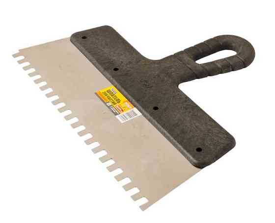 Шпатель зубчатый MASTERTOOL 250х6х6 мм 19-6625 Харьков