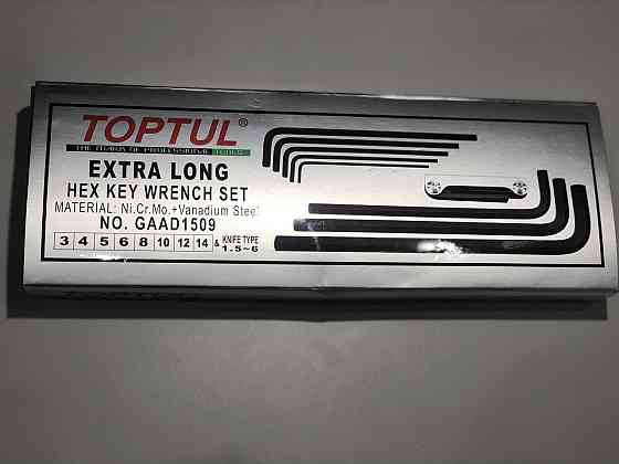 Набор шестигранников Г-обр. супердлинных 1.5-14мм 9ед. TOPTUL GAAD1509 Харків