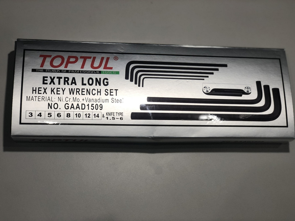 Набор шестигранников Г-обр. супердлинных 1.5-14мм 9ед. TOPTUL GAAD1509 Харків - зображення 3