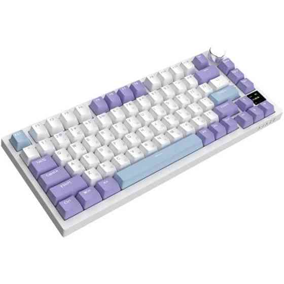 Клавиатура беспроводная Ajazz Pro Flying Fish Switch Purple AK820PRO-FF-PWB белая с фиолетовым Киев