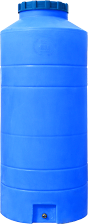 Емкость 400 л вертикальная ВО ПБ голубая Київ