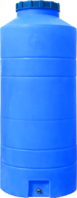 Емкость 400 л вертикальная ВО ПБ голубая Киев - изображение 1