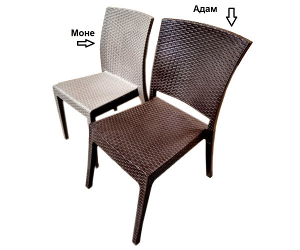 Стілець Моне пластиковий ротанг Дніпро - зображення 2