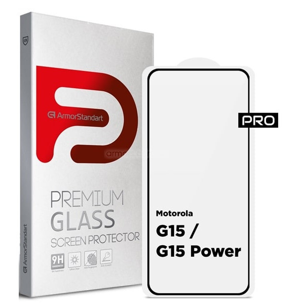 Захисне скло ArmorStandart Pro для Motorola G15/G15 Power Black (ARM83037) (Код товару:41018) Харків - зображення 1