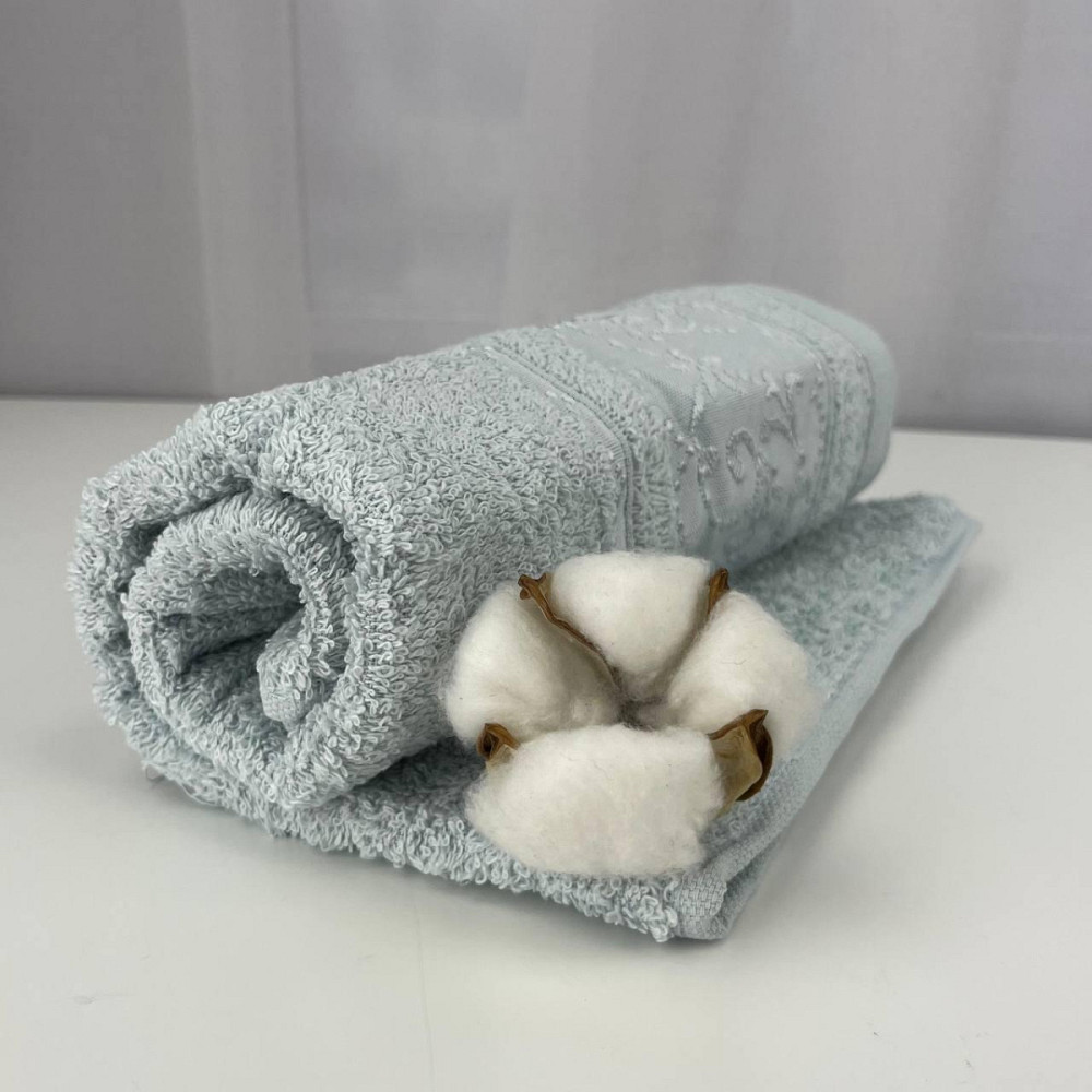 Рушник для обличчя махровий Febo Vip Cotton Ecre Туреччина 6394 м'ятний 50х90 см Киев - изображение 1