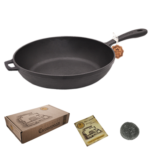 Сковорода чугунная Maysternya с чугунной ручкой 24х4 см Т2013 Одеса - зображення 2