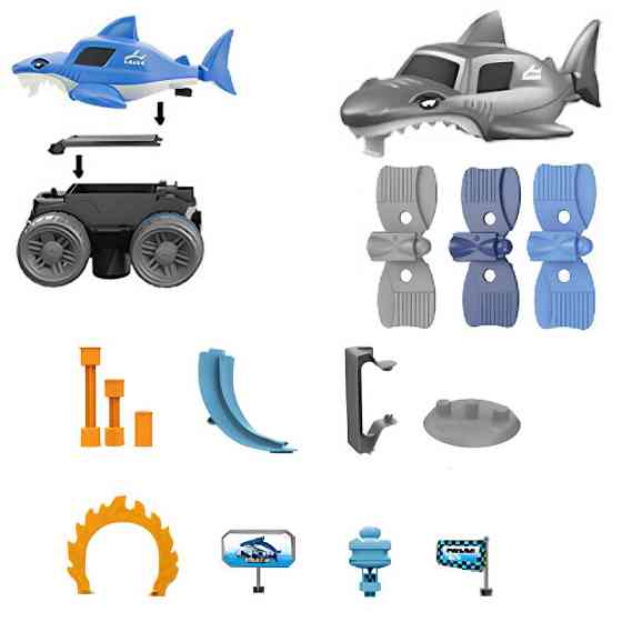 Интерактивный трек с инерционной машинкой SHT 5510-9 Deluxe Edition Shark Trak (138pcs/1CAR) Херсон
