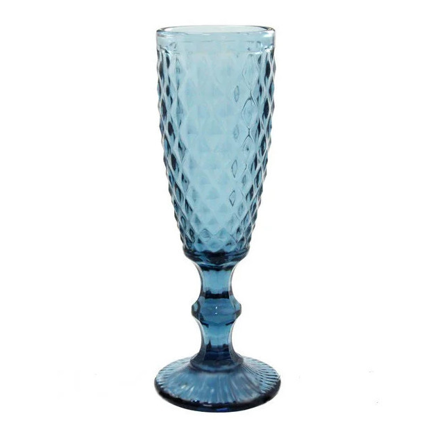 Келих для шампанського OLens Смарагд-2 34215-12-2 150 мл синій Київ - зображення 1