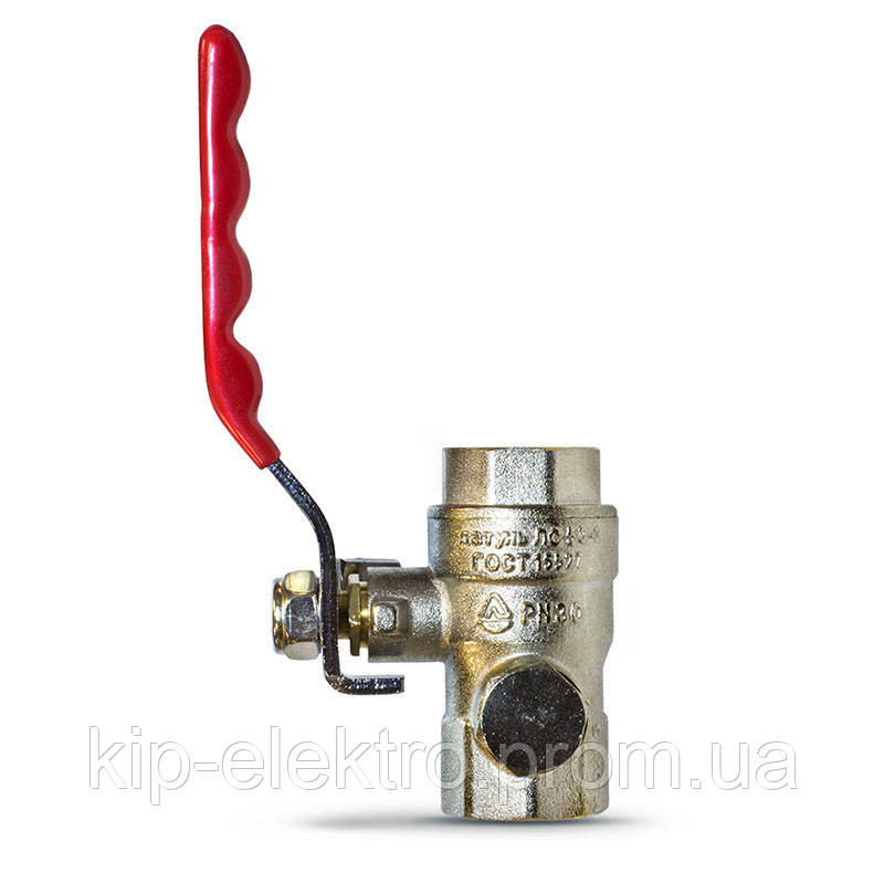 Кран шаровый со спускным устройством для манометра (под манометр) М20х1,5-G1/2, G1/2-G1/2 Київ - зображення 3