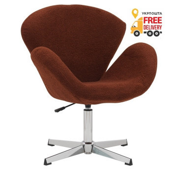 Крісло м'яке коричневе, сіре Сван Днепр - изображение 6