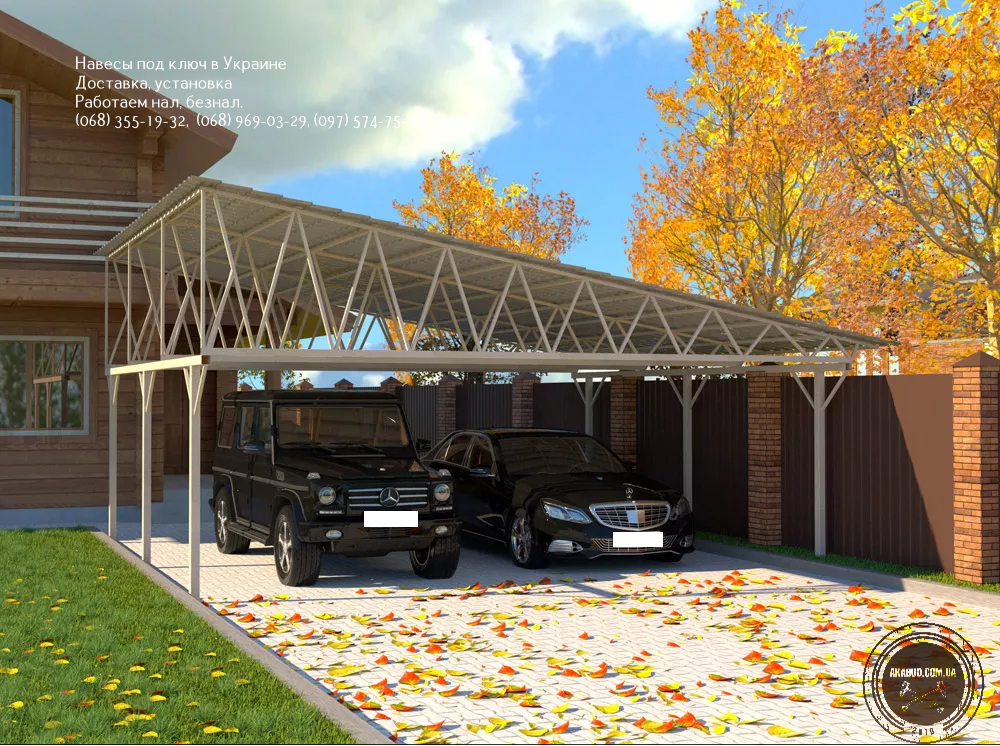 Любые виды навесов из поликарбоната, профнастила и металлочерепицы Кривой Рог - изображение 3