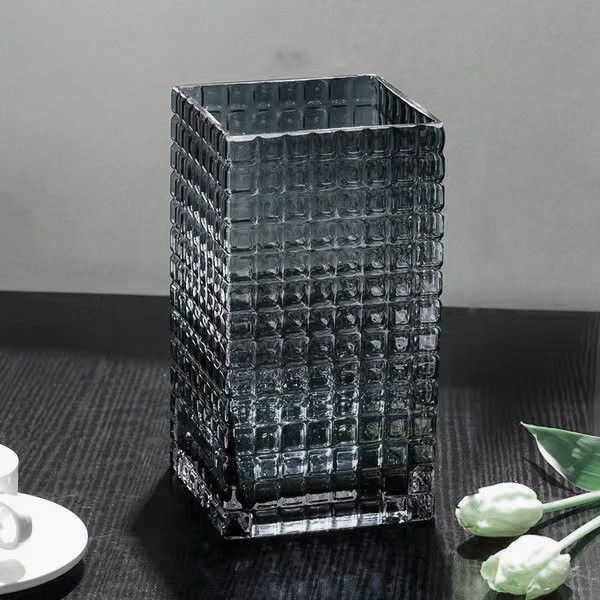 Ваза для квітів 14202 24х13 см димчаста Киев - изображение 1