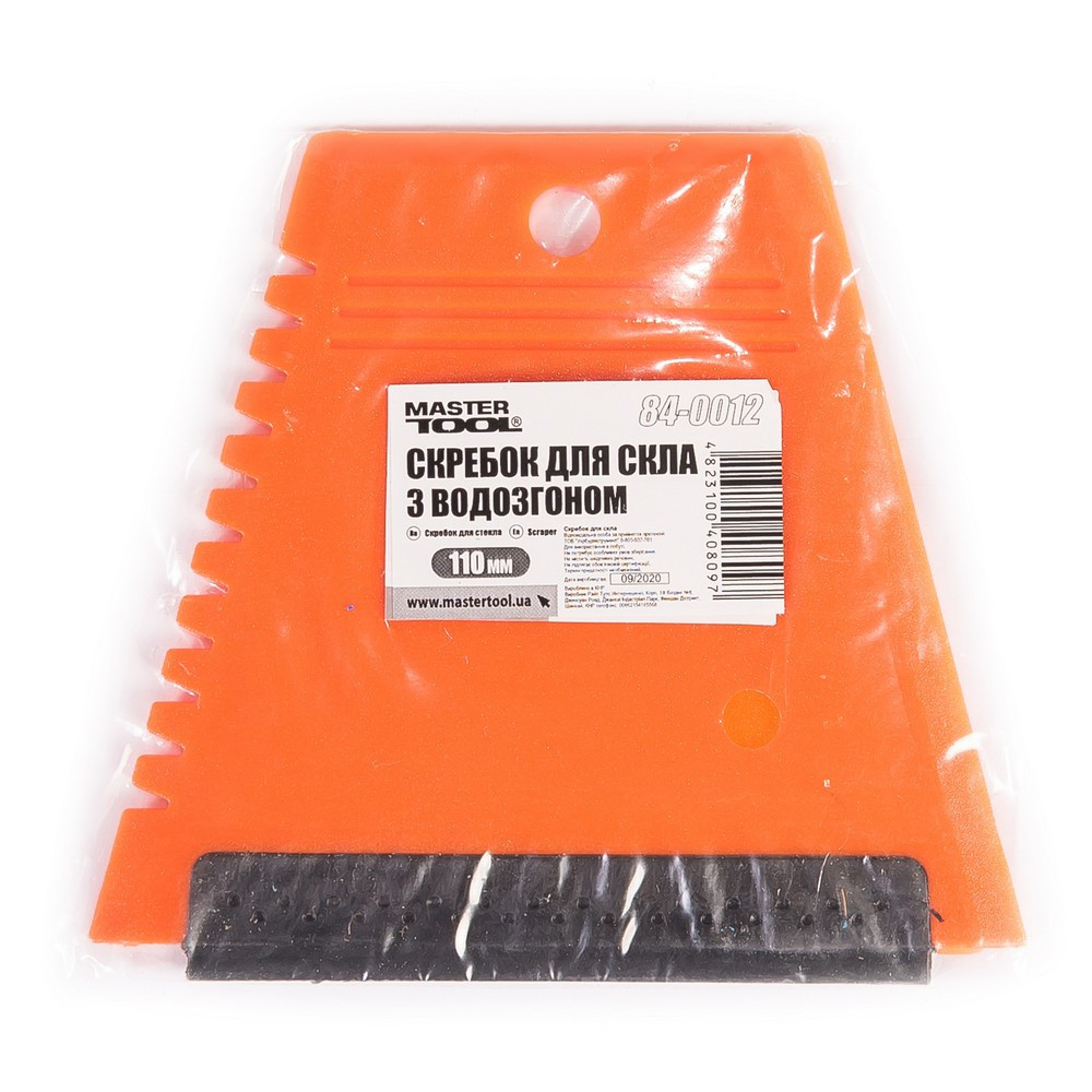 Скребок автомобильный для льда MASTERTOOL с водосгоном 110х120 мм 84-0012 Харків - зображення 2