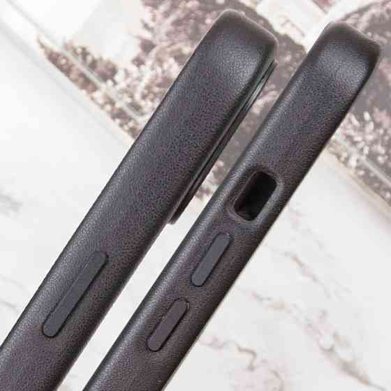 Кожаный чехол Leather Case (AAA) with MagSafe and Animation для Apple iPhone 14 (6.1") Херсон