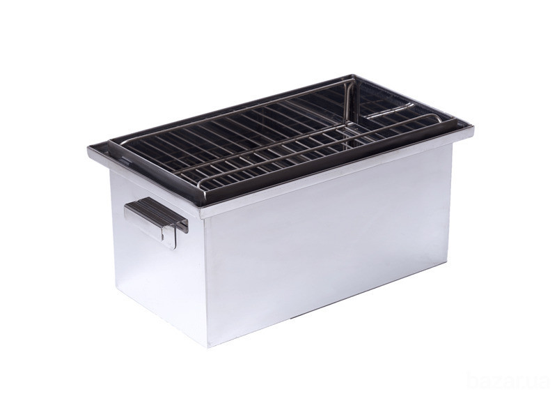 Коптильня для дома Smoke House L DeLuxe с термометром и подставкой Харків - зображення 11