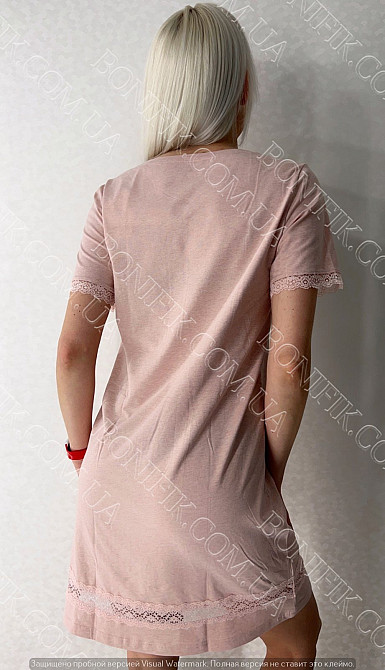 Женская ночная сорочка с коротким рукавом "Grace" (арт. LDK 103/21/01) Кривий Ріг - зображення 2