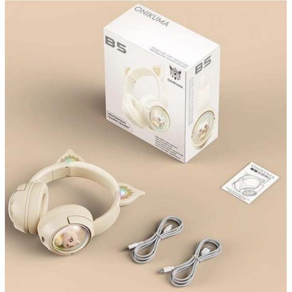Bluetooth-гарнітура Onikuma B5 Off-White (Код товару:34596) Харьков - изображение 5